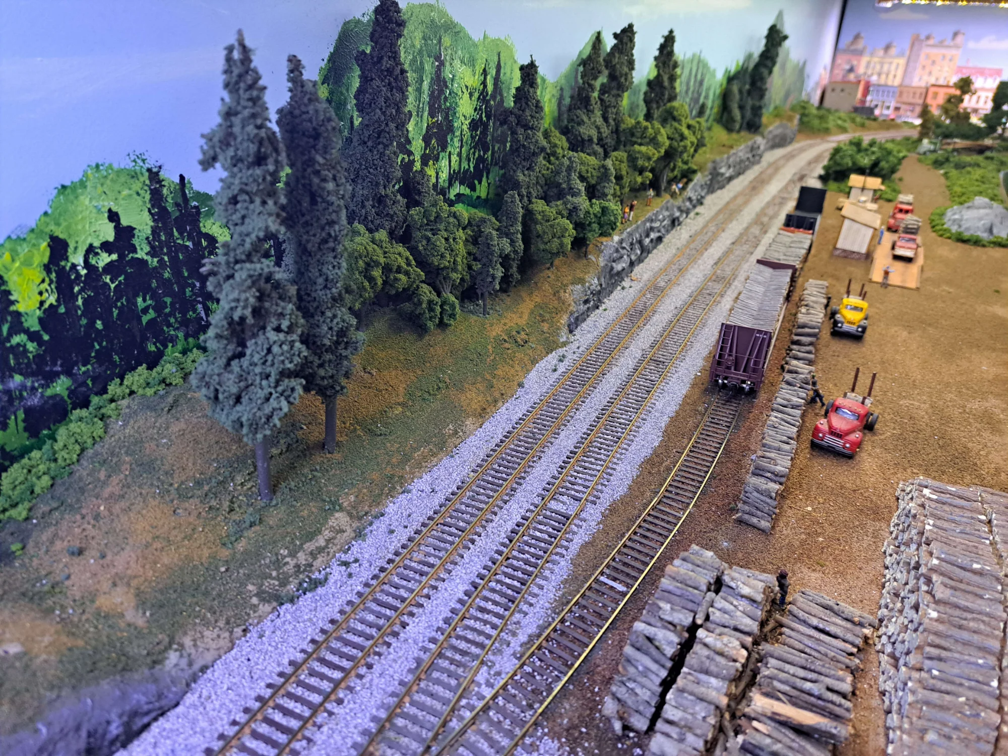HO Layout Logging Scene